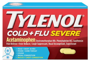 TYLENOL® Cold + Flu Severe Medicine For Relief Of Cold, Flu, Fever, Cough & Congestion Symptoms